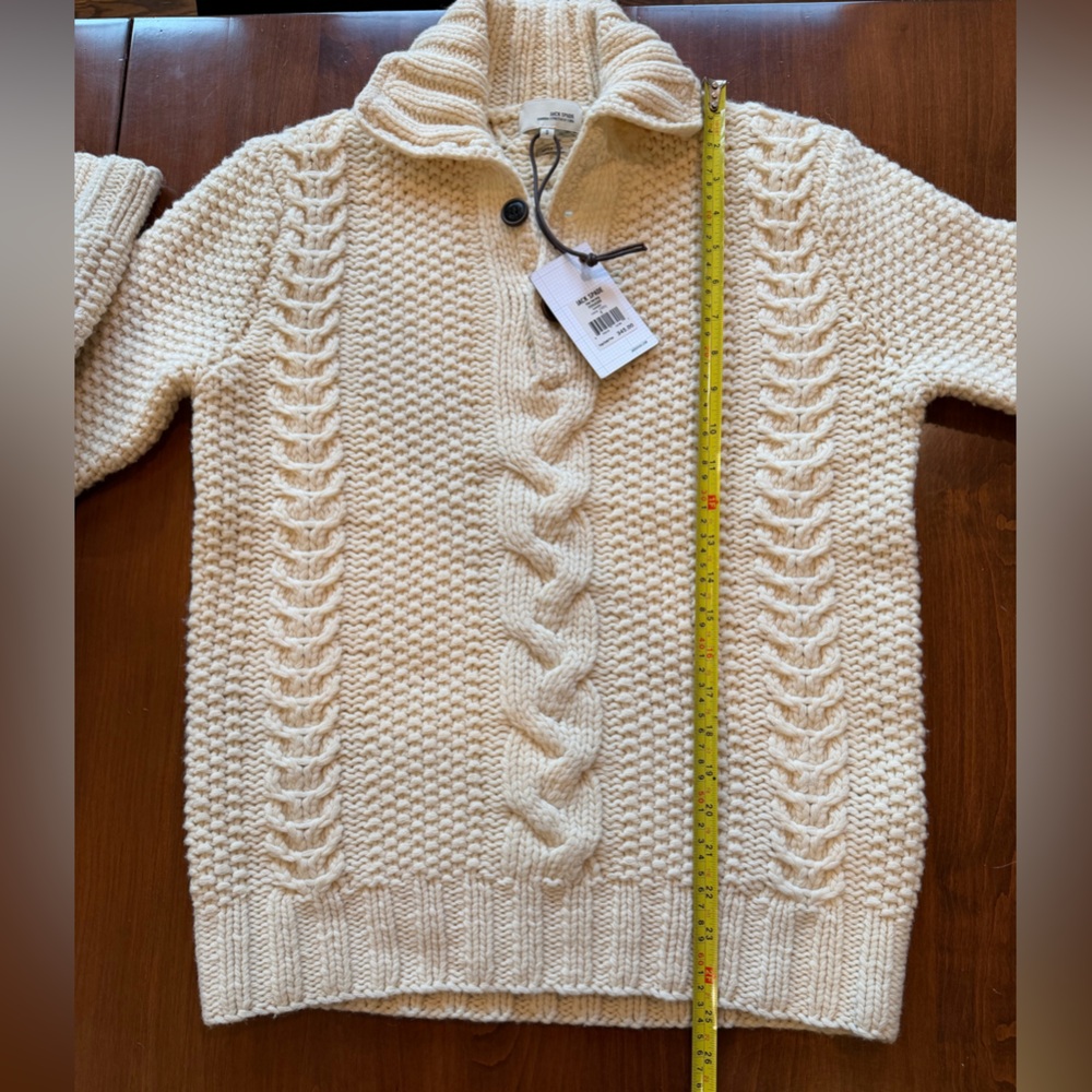 Jack Spade NWT Cream Cable Knit Sweater Size Small - Picture 6 of 6